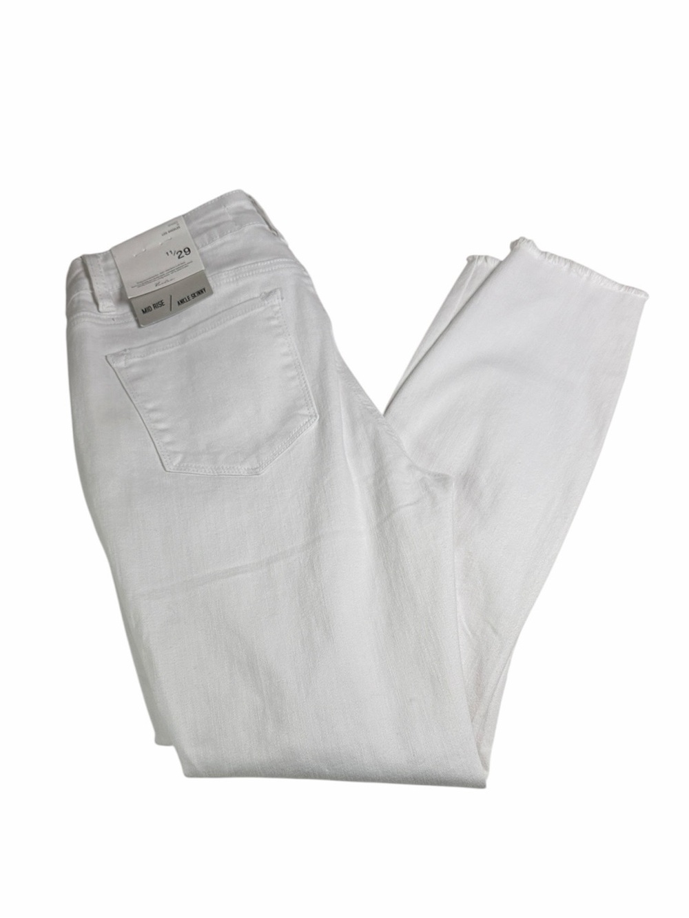 KanCan White Mid-Rise Ankle Skinny Jeans Size 11